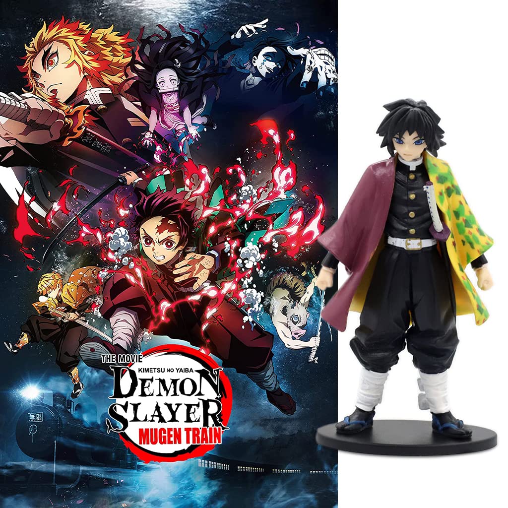 PATPAT® Demon Slayer Action Figures Tomioka Giyuu Anime Figure Anime Action Figures for Kids Collectible Showpiece Perfect for Gifting,Showpiece, Home Decor (14 cm)