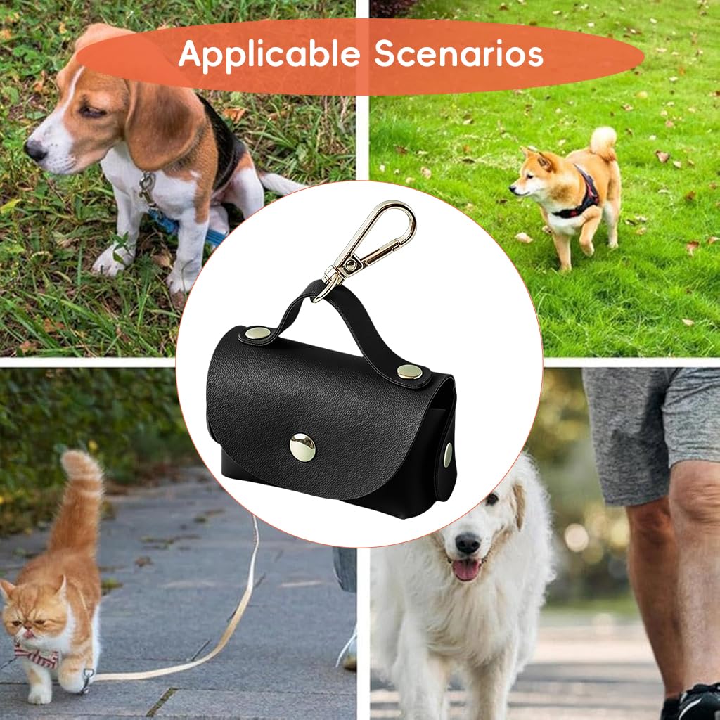 Qpets Dog Waste Bag Dispenser for Daily Walks with 9.5x8cm Compact Size and Metal Clasp