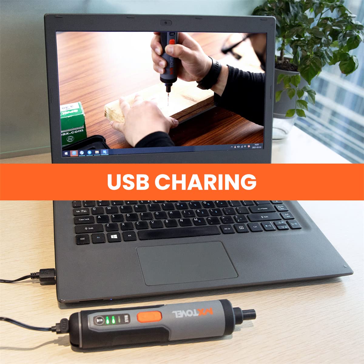 Serplex Electric Screwdriver Kit for Home Use with 26 Bits and LED Work Light | 4V 1500mAh Cordless Design