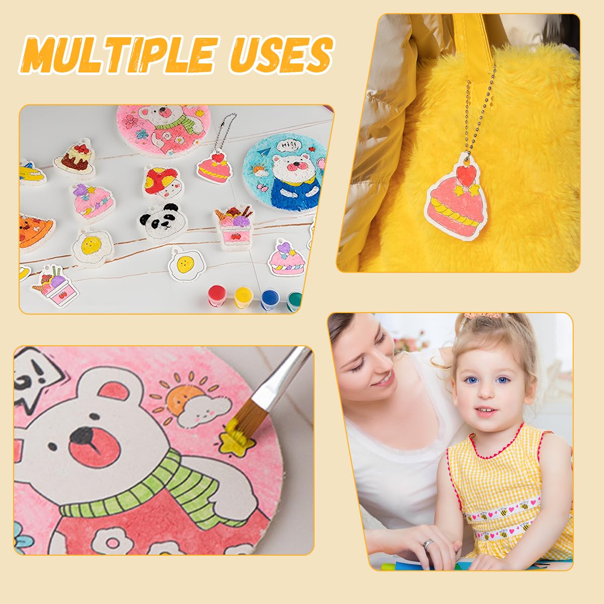 HASTHIP Foam Texture Painting Kit for DIY 3D Madhubani Art featuring Water-Puffed Foam | Creative Gift for Girls Ages 8-12