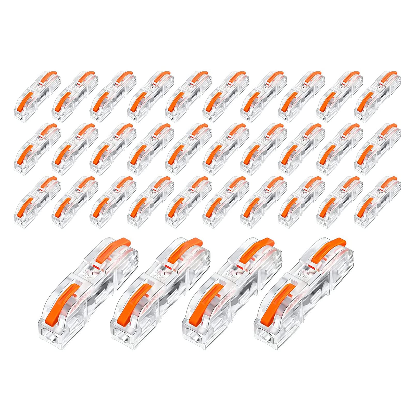 Serplex Wire Connectors for 28‑12 AWG with Lever Lock Design and 34pcs Set | PA66 and PC Housing
