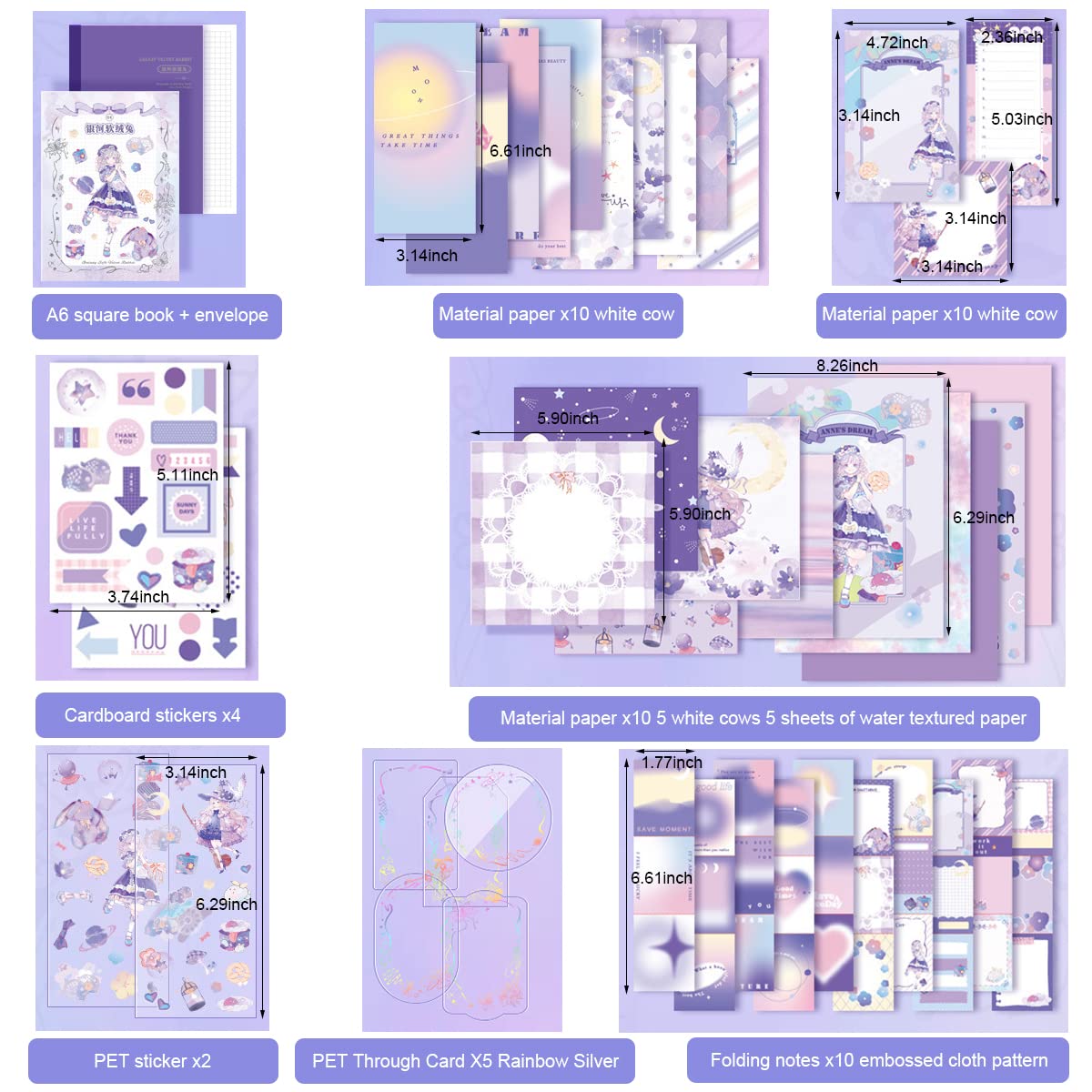 Optifit Anime Scrapbook Stickers Pack for Journaling and DIY Planners | Black Aesthetic