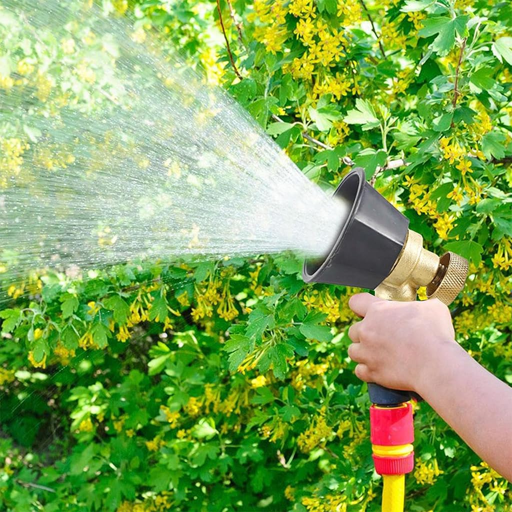 HASTHIP Brass Sprayer Nozzle for Garden and Agriculture with 2 Spray Modes featuring Windproof Cap