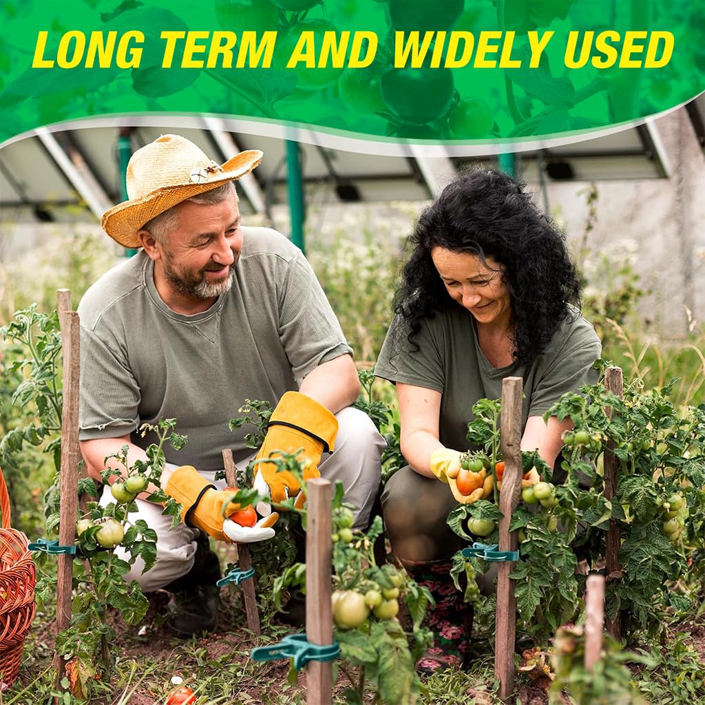 Supvox Plant Support Clips for Climbing Plants featuring Flexible Release Design | 120 pcs Reusable Spring Steel