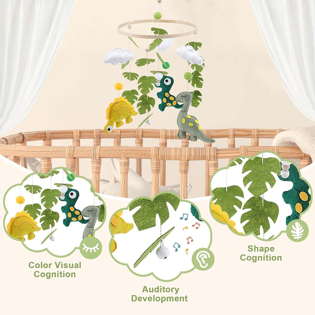 SNOWIE SOFT® Baby Mobile for Crib Safari Nursery Mobile Handmade Jungle