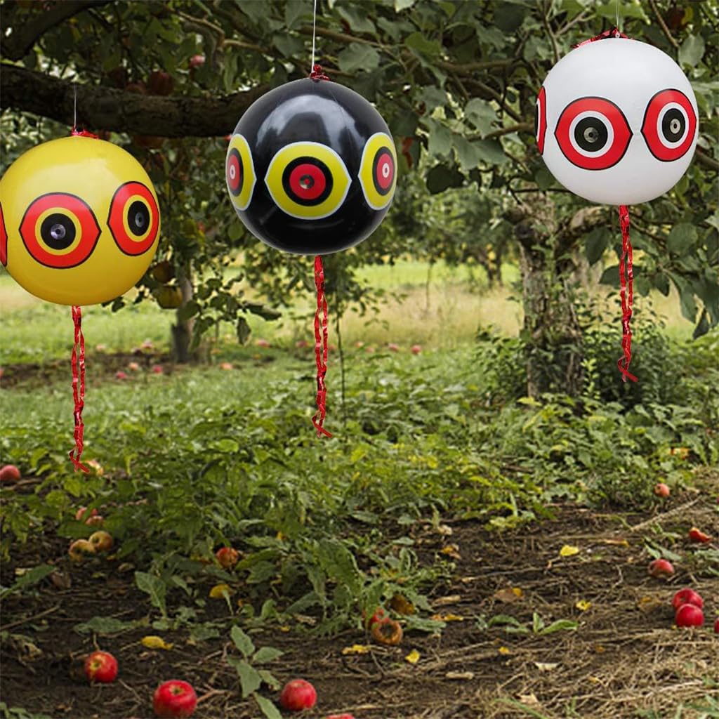HASTHIP Bird Repelling Balloons for Gardens and Fruit Trees 3 pcs 40 cm | Visual Predator Eye Deterrent