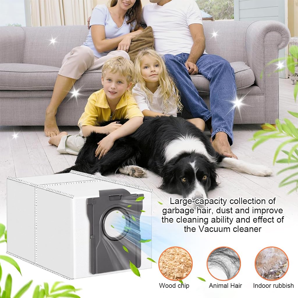 HASTHIP Dust Collector Bags for Dreame L10s Pro Ultra featuring 196x108x139mm Large Capacity | Pack of 4 with Superior Filtration