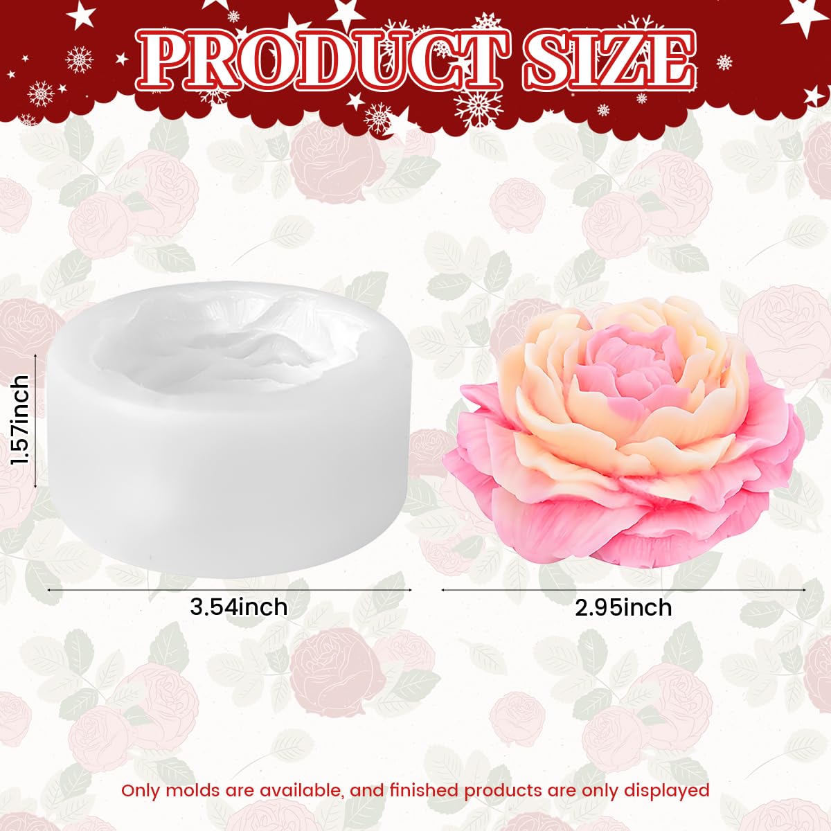 ZIBUYU 3D Flower Silicone Candle Molds for DIY Crafts and Soap Making | Non‑Stick Reusable Design