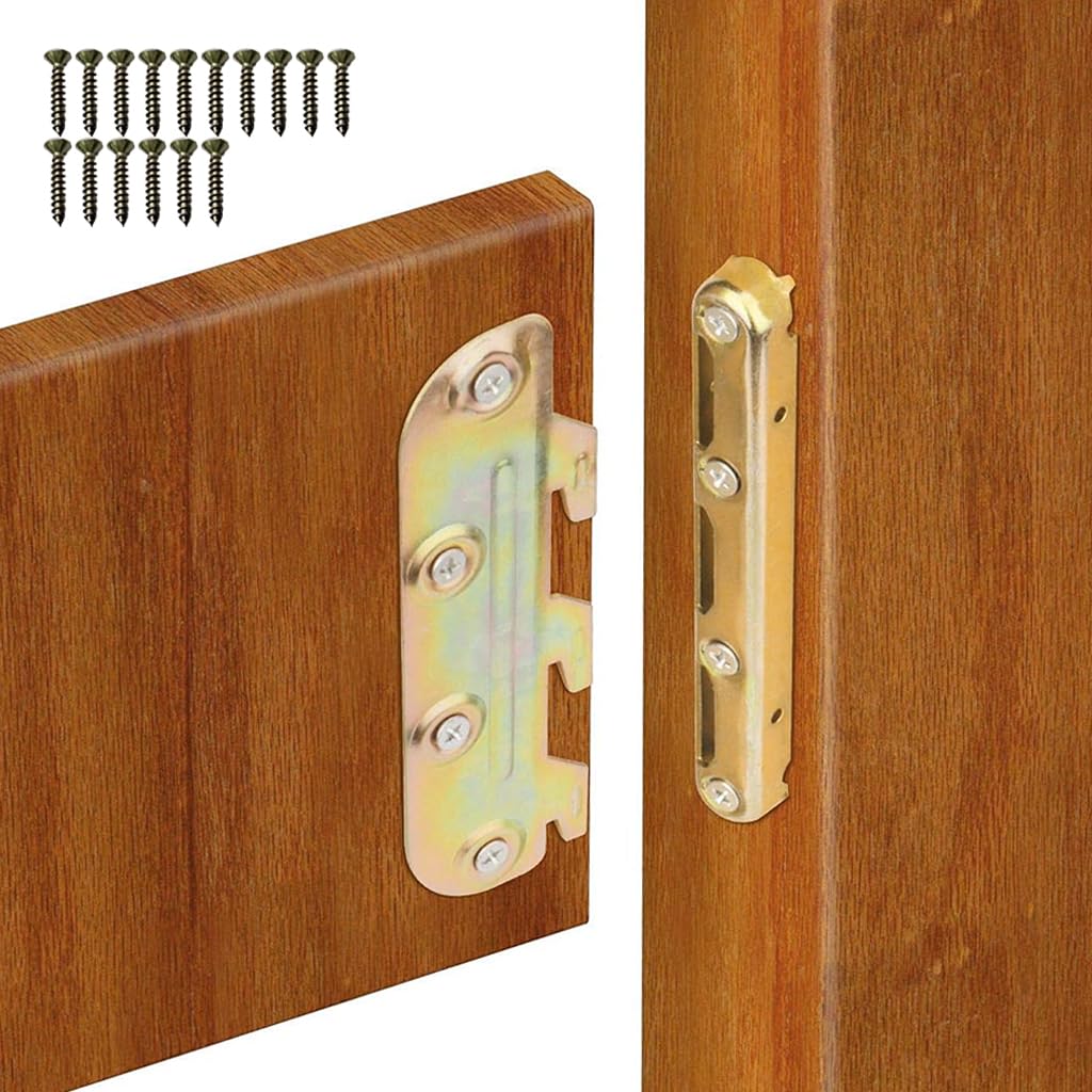 Serplex Bed Rail Brackets for Wooden and Metal Frames with Screw-Fixed Design 5 in Set