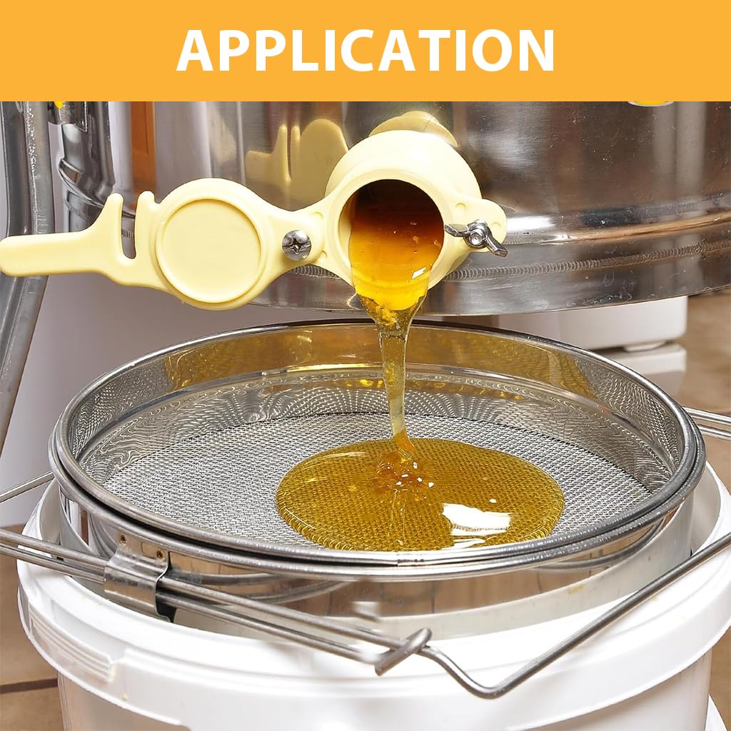 HASTHIP Honey Strainer for Beekeeping and Kitchen Use featuring 40 and 60 Mesh Double Sieve 304 Stainless Steel