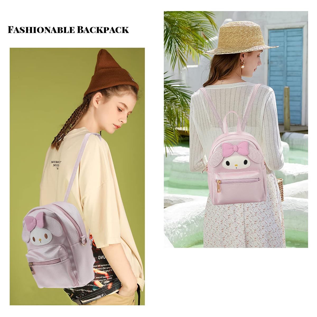 PALAY Sling Bag featuring Dual Layer 17x8x21cm Design with Detachable Strap and Pink PU for Girls