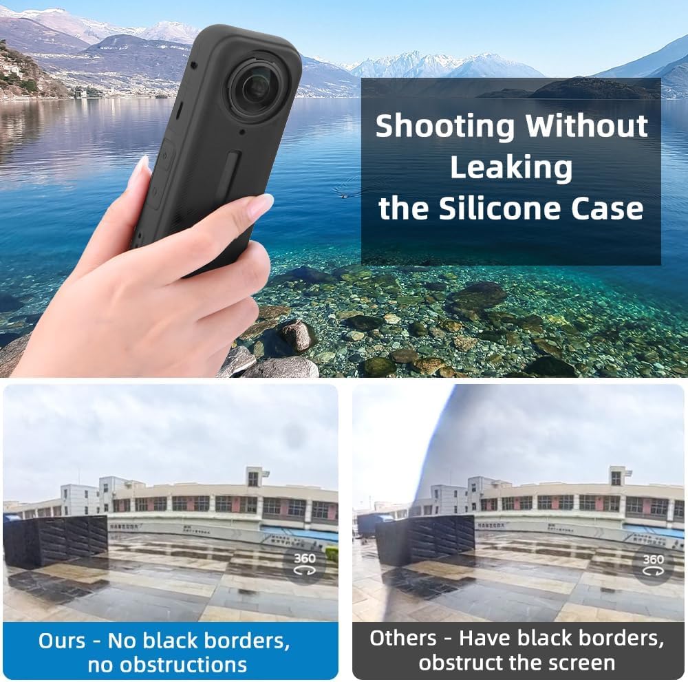 ZORBES Silicone Protective Case for Insta 360 X4 with Lens Cover | Anti Scratch and Anti Slip Skin