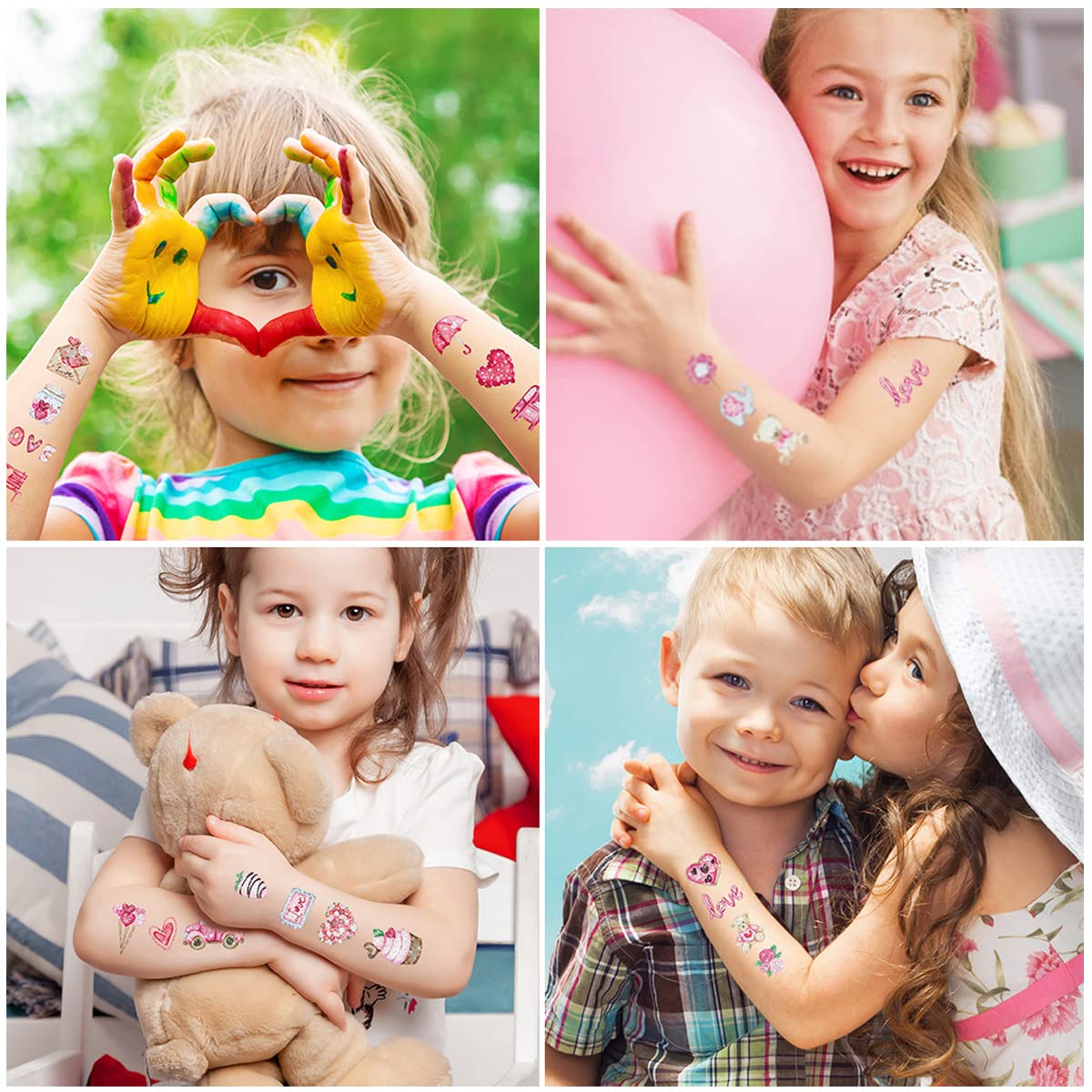 MAYCREATE Temporary Tattoo Stickers for Parties with 10 Sheets Waterproof Design | DIY Body Art