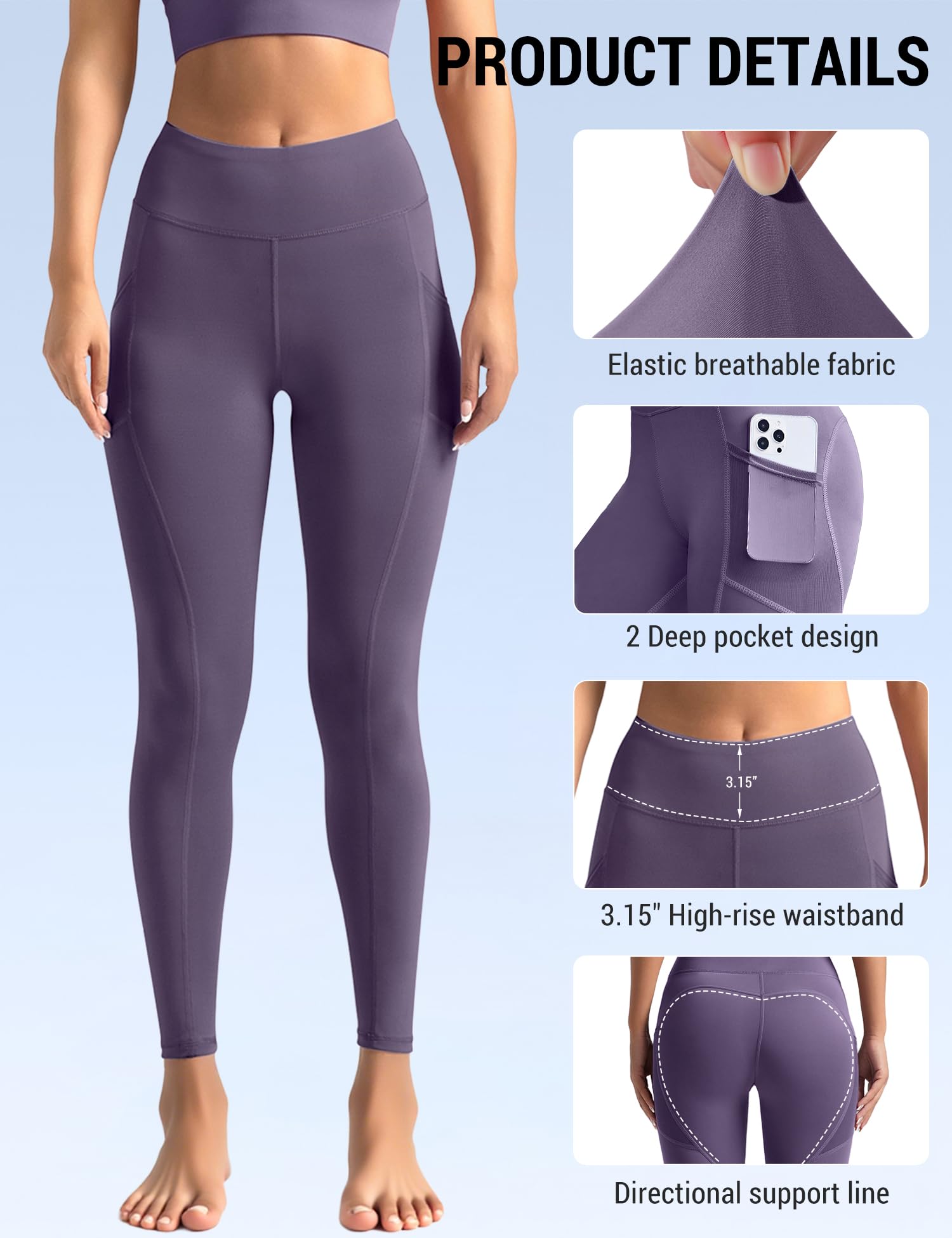 Venzina Yoga Pants for Women with Mesh Panels and Side Pocket | Buttery Soft Quick‑Dry Tights