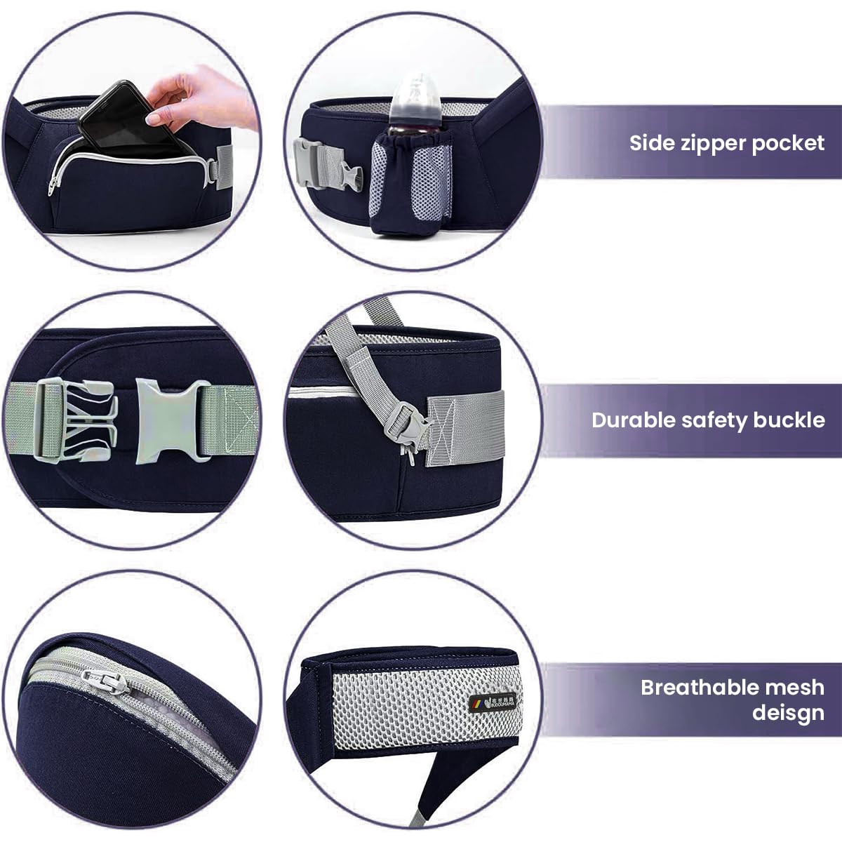 SNOWIE SOFT Baby Carrier for 3–36 Months | with Seat Belt, Hip Seat Support and Storage Bag