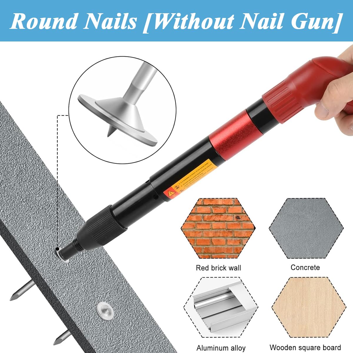 Serplex Concrete Nail Gun Nails for Wall Fastening featuring 7.3mm Hardened Steel | 100pcs