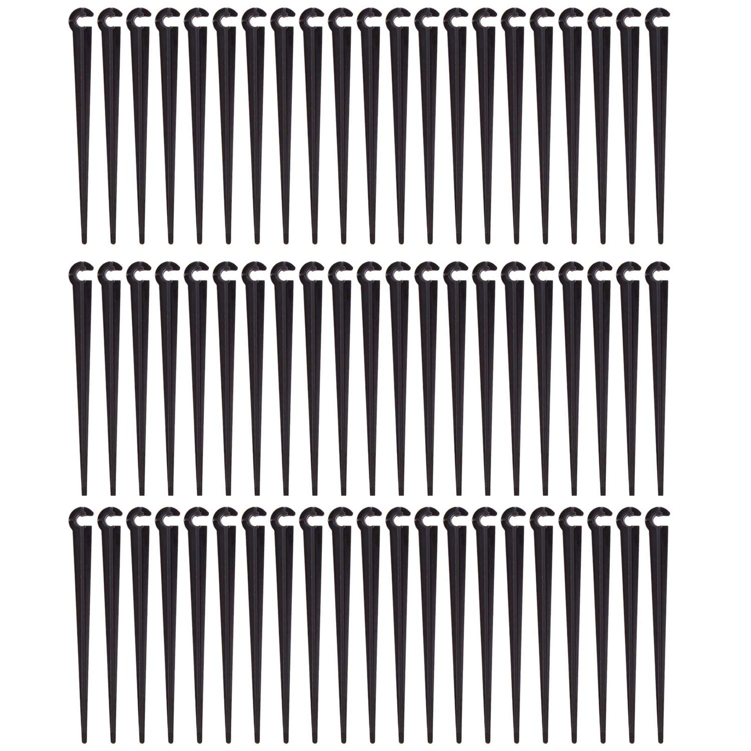 HASTHIP® 200 Pcs Micro Pipe Drip Holder Support Stakes, 4.3 inch Irrigation Drip Ground Stakes for Garden, Lawn, and Greenhouse Watering Systems