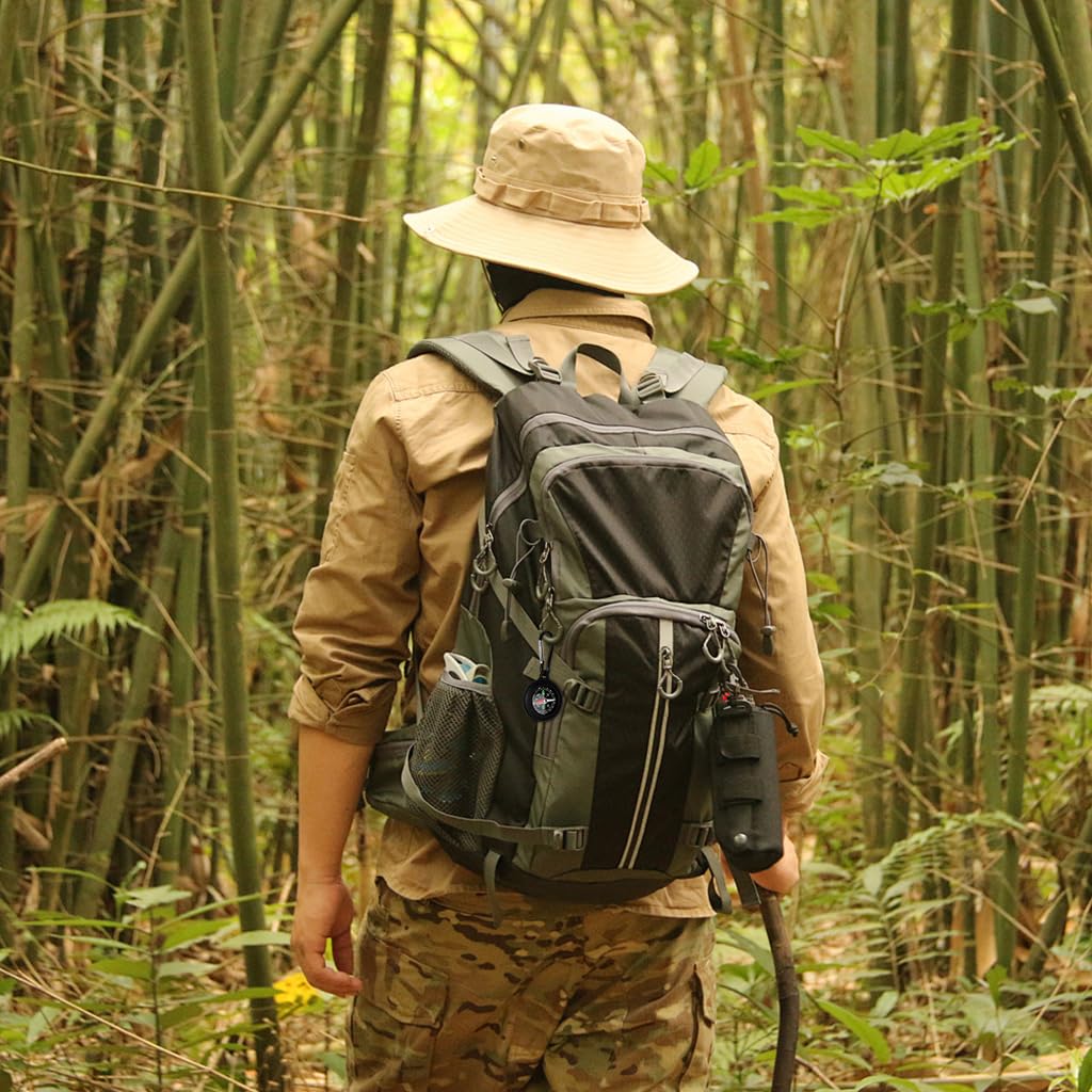 Proberos Outdoor Wristwatch Compass for Hiking and Camping with HD Alloy Dial and Adjustable Silicone Band