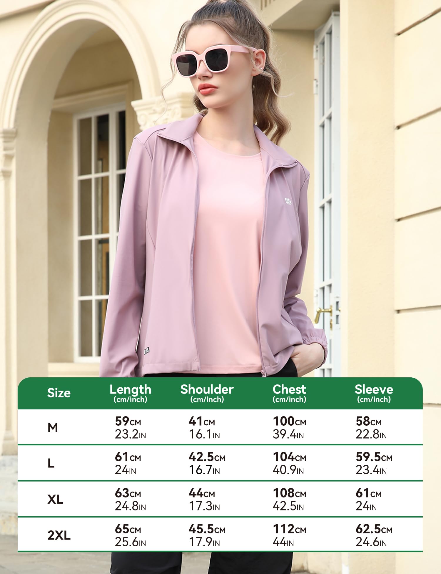 Venzina Sun Jacket for Women with UPF 150+ Protection featuring Removable Hat & Zip Pocket
