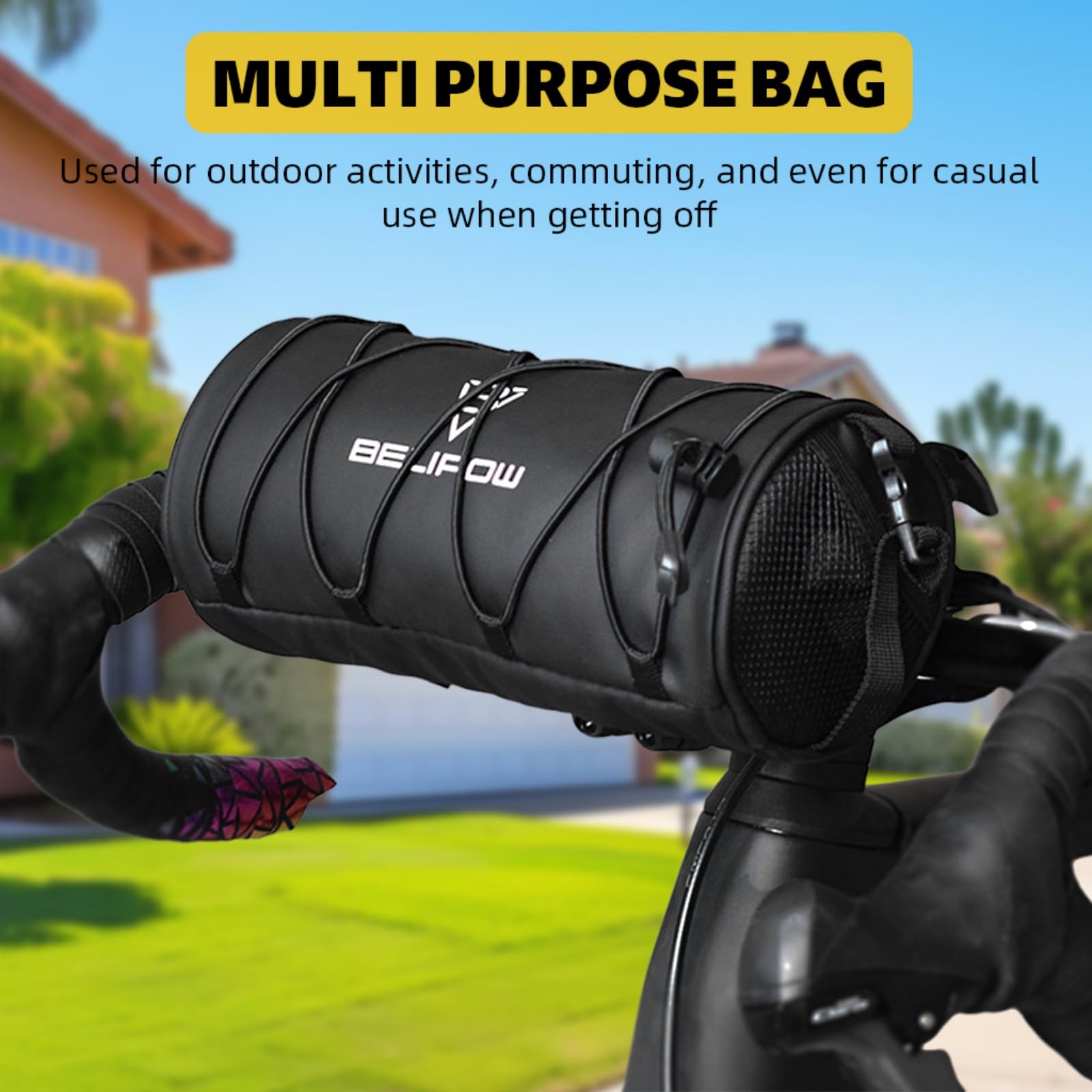 PROBEROS Cycle Frame Bag for Bike Storage with PU Waterproof Coating and 5L Capacity