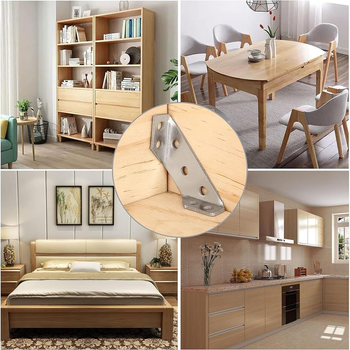 Serplex Shelf Brackets for Furniture and Wall Mounting with 420 pcs Set | Stainless Steel Connectors