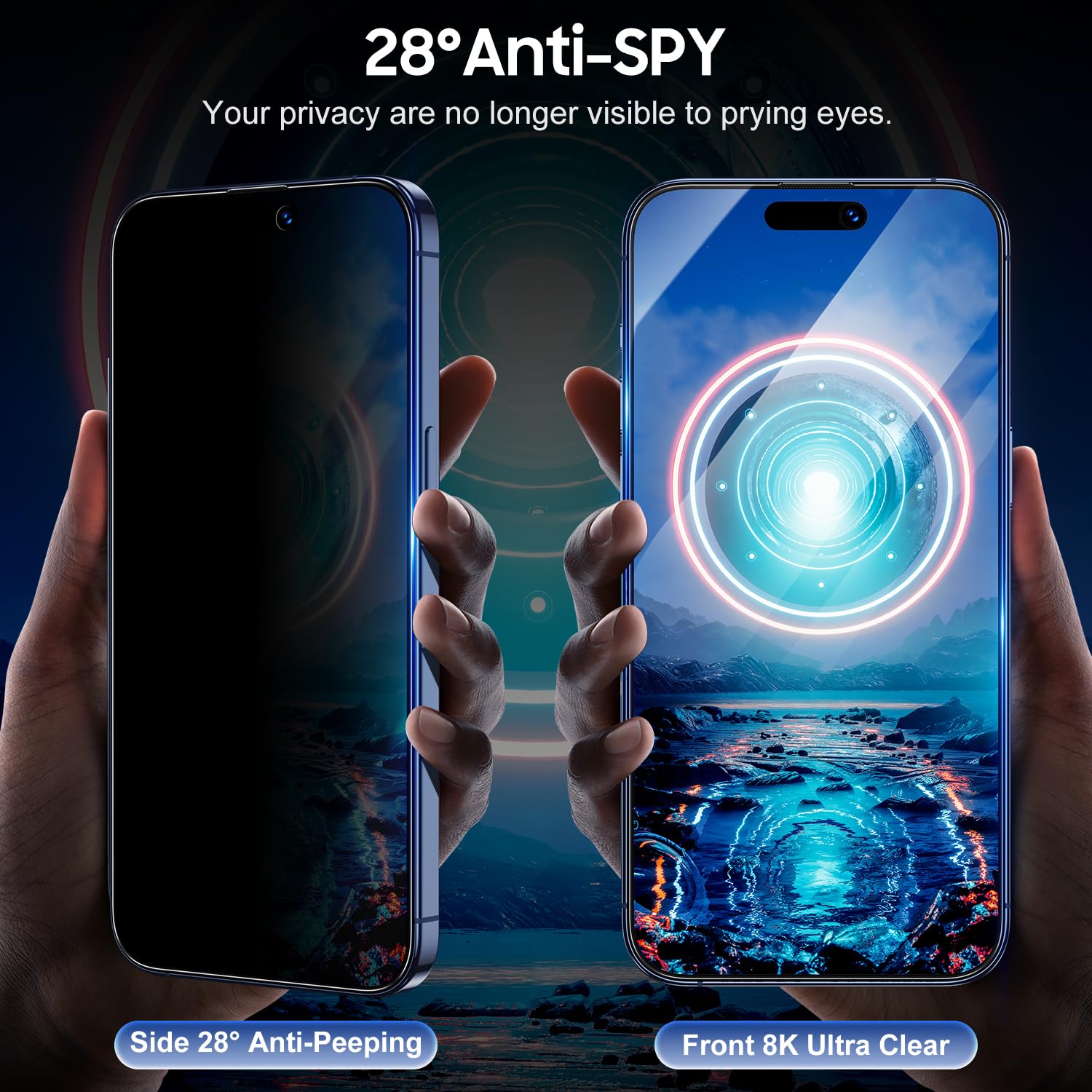 ZORBES Screen Protector for iPhone 16 Pro Max with 9H Tempered Glass and Install Tool | 2 Pack