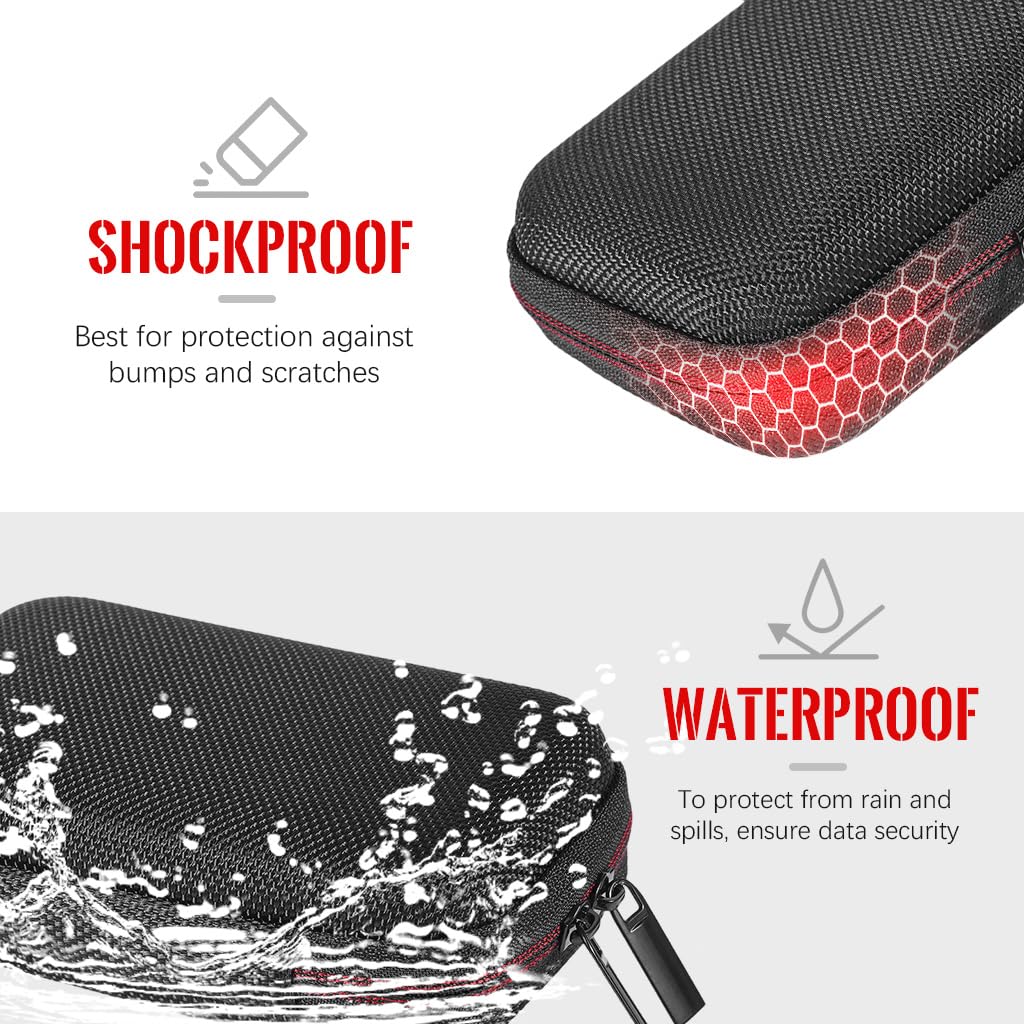 ZORBES Hard Carrying Case for Samsung T5 EVO 2TB 4TB 8TB with EVA Shell & Mesh Pocket