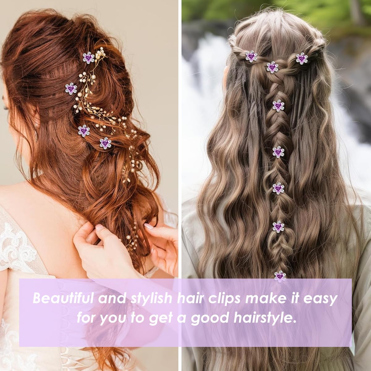 MAYCREATE Small Hair Clips for Weddings with Secure U Pin Design and Rhinestone Pearls | 20Pcs Bridal Accessories