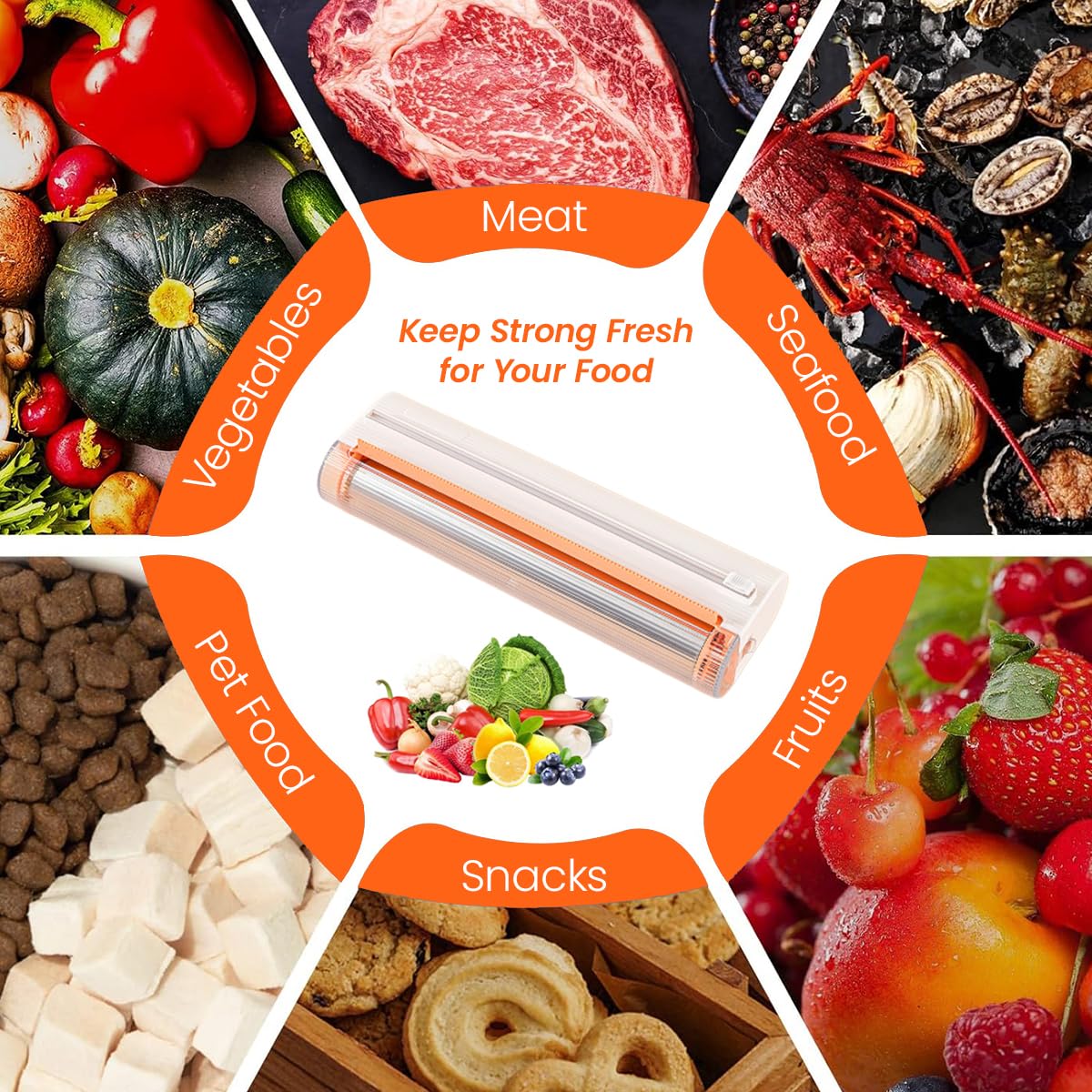 HASTHIP Plastic Wrap Dispenser for Aluminum Foil and Baking Paper with Slide Cutter | 11.8 in Roll Capacity and Strong Magnet Base