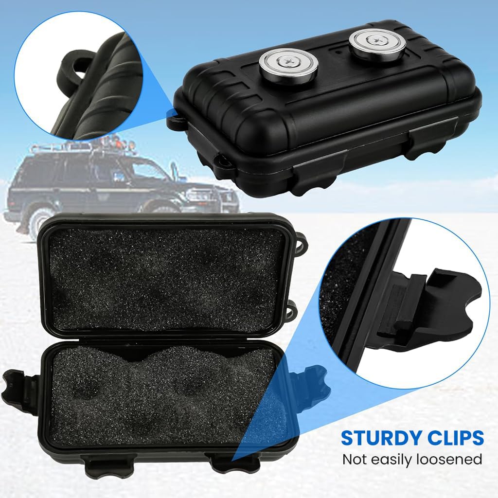 ZIBUYU Magnetic Tool Box for Workshops and Travel with 4 Snap Locks and ABS Waterproof Shell