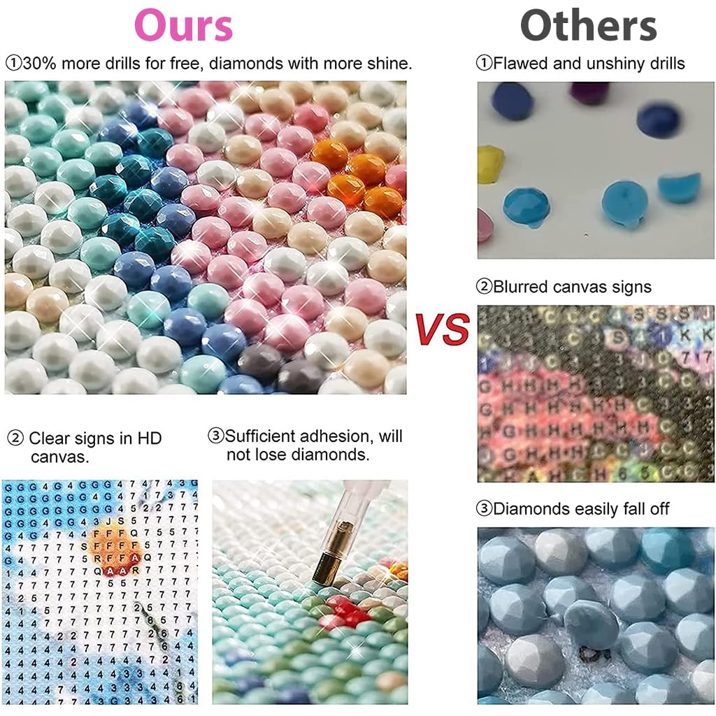 HASTHIP Diamond Art Painting Kit for Home Decor with Tools and Canvas 11.8x15.7 in | DIY Rose Cross Design