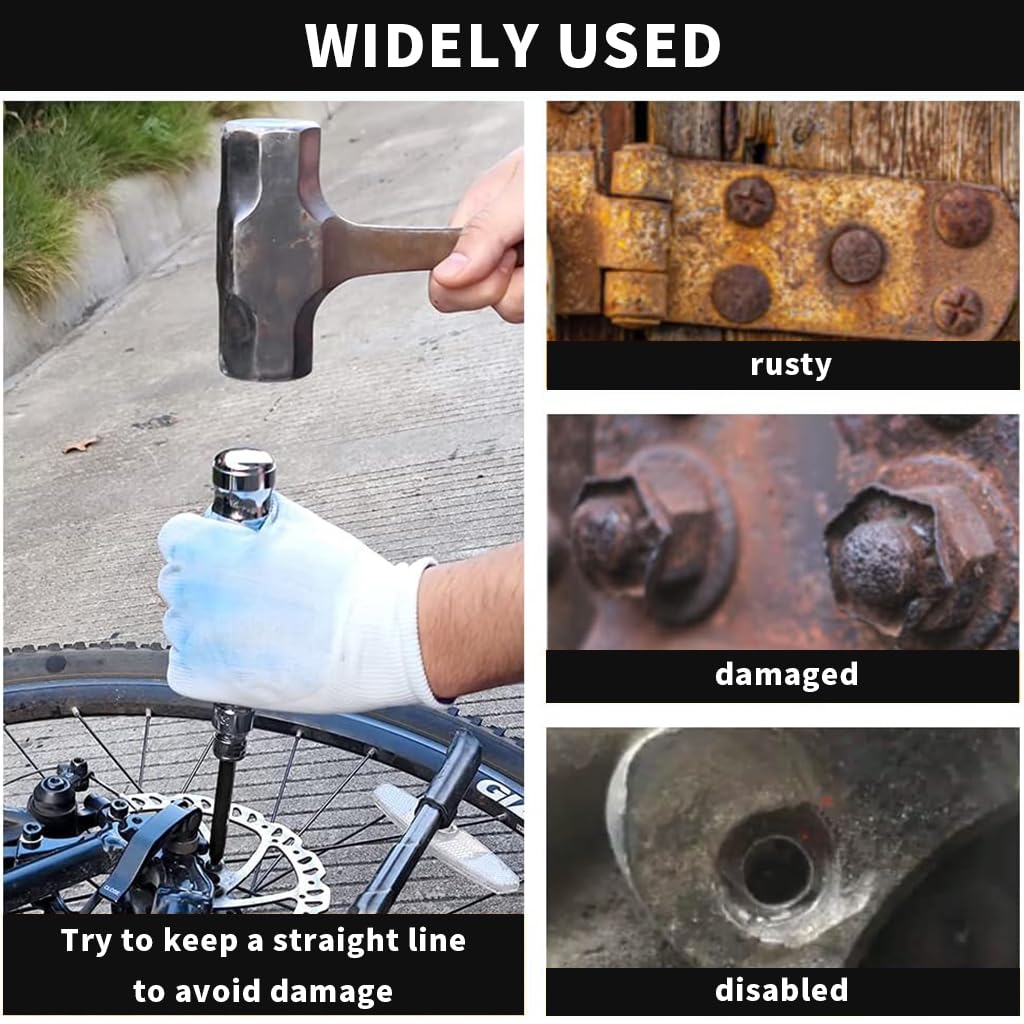 Serplex Impact Driver Bit Set for Wood Metal and Concrete with Ergonomic Handle | 7pcs Alloy Steel Kit