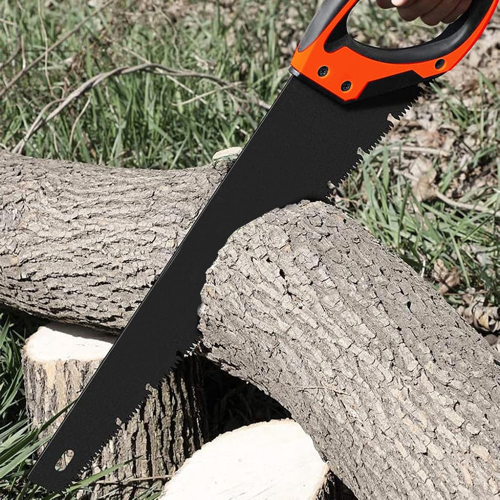 HASTHIP® 45cm Hand saw for Wood, Plywood Cutting, Heavy Duty Manganese Steel Heat Treated Handsaw for Pruning, Gardening, High Cutting Efficiency, Hand-Crafted Tool for Carpenter