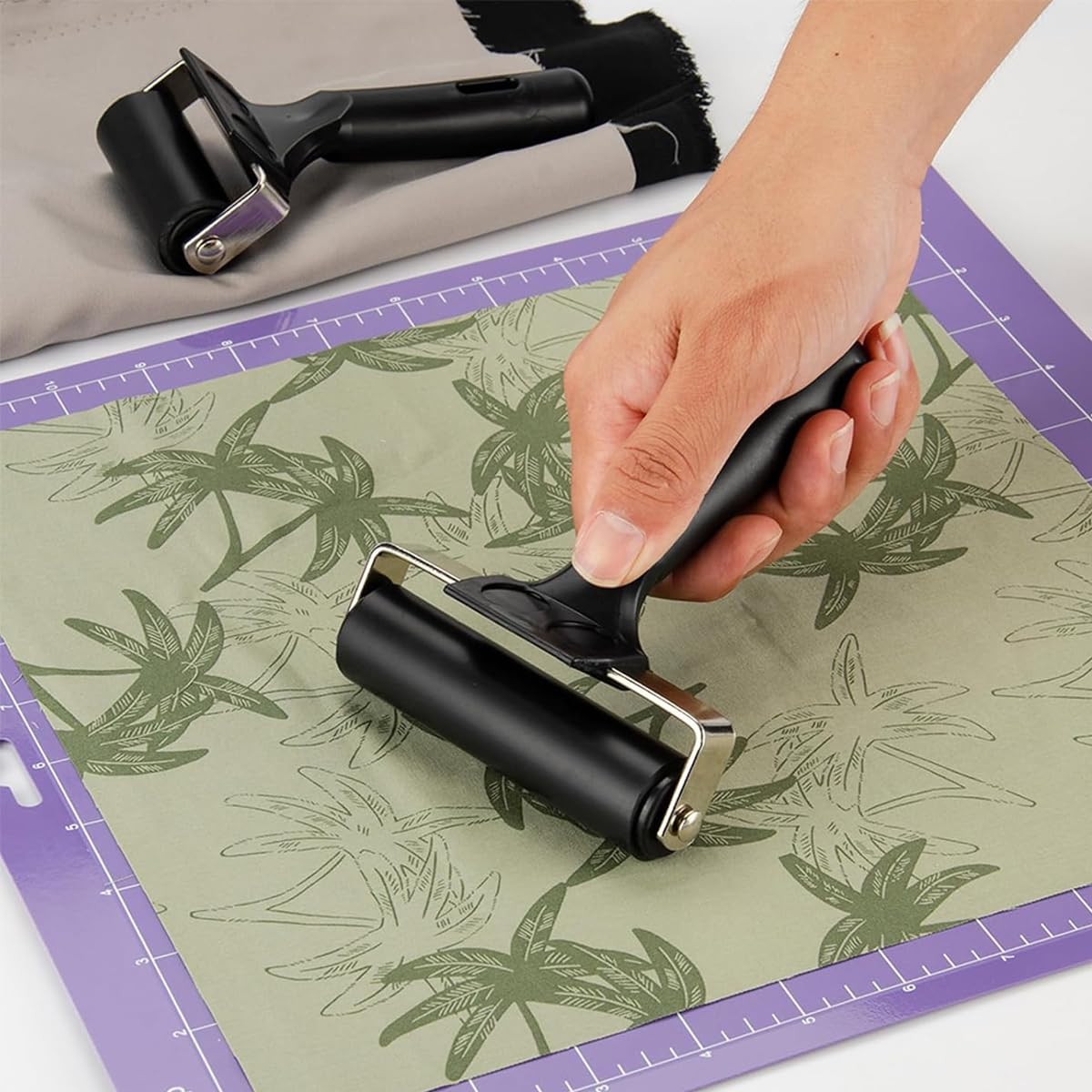 Serplex Inking Plates Rollers for Printmaking with Ergonomic Handle and 2.36 & 3.94 in Sizes