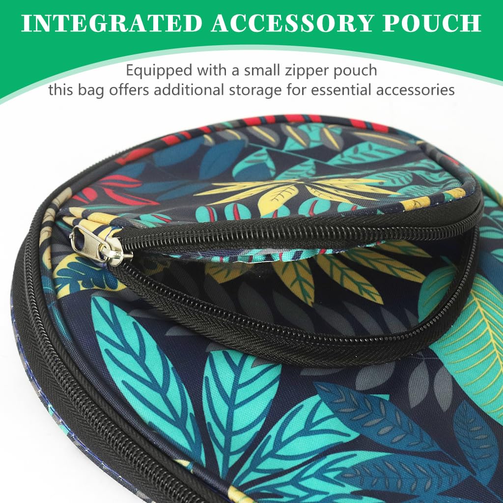 Proberos® Carry Bag for Table Tennis Racket Fashion Printed Ping Pong Protective Bag Paddles Carry Bag for Girls Women Waterproof Table Tennis Racket Zipper Pouch Table Tennis Paddles Bag Travel Bag