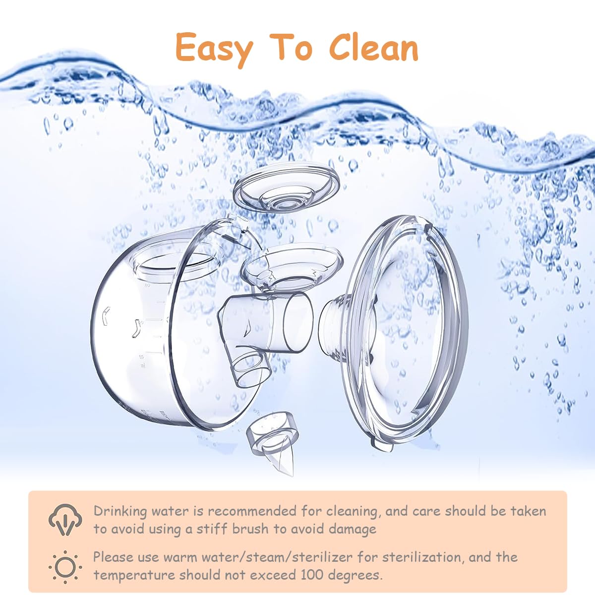 SNOWIE SOFT Breastmilk Collector Cup for Wearable Breast Pump with 24 mm Ergonomic Design | BPA Free Silicone Replacement Parts