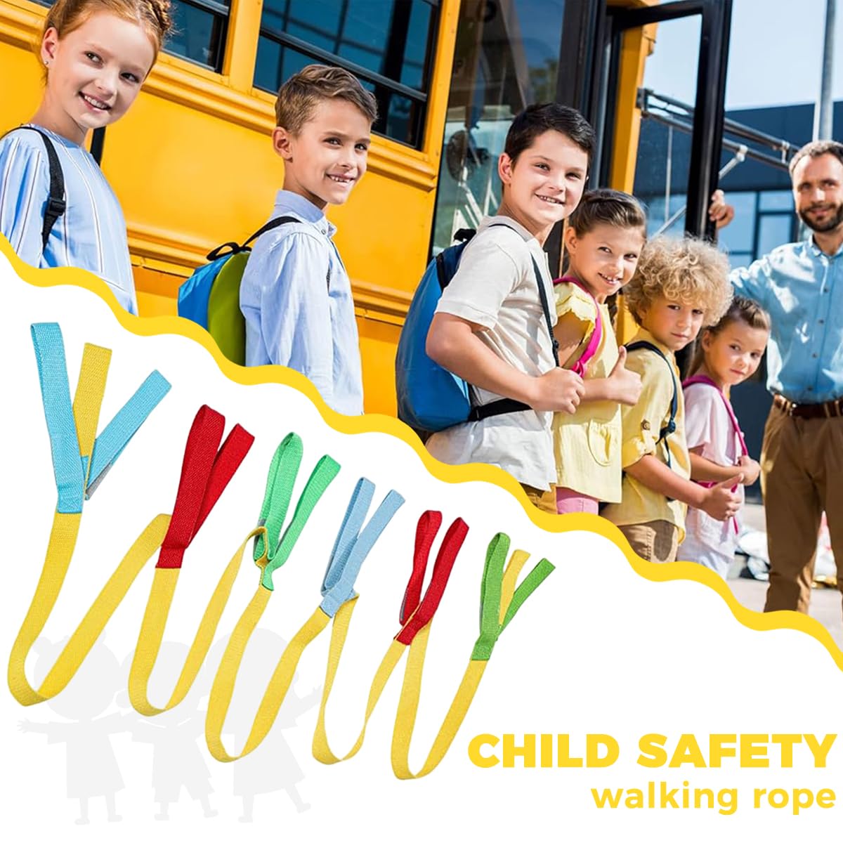 SNOWIE SOFT Preschool Walking Rope with Handles for Children Safety and Group Walks