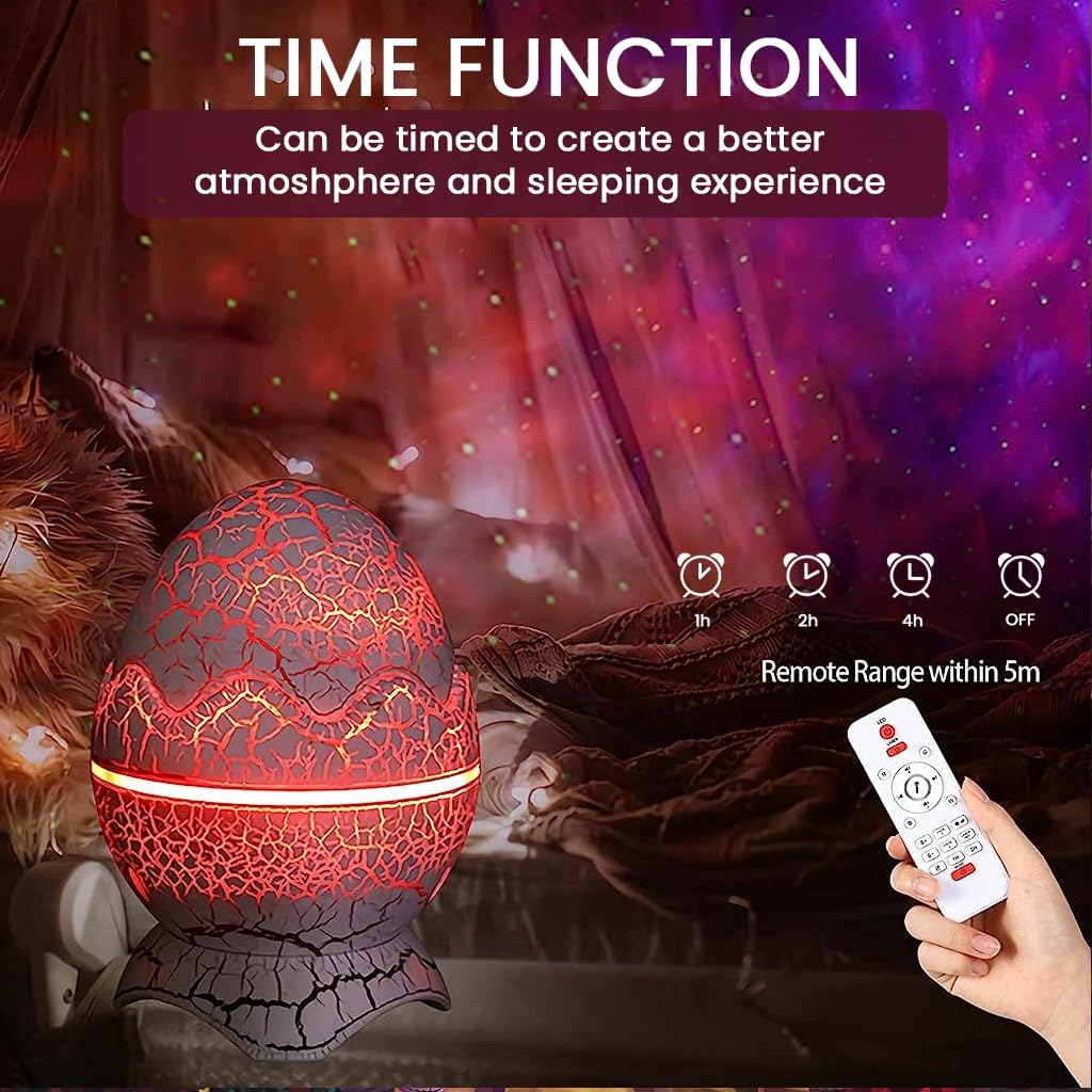 ELEPHANTBOAT Star Projector Light with Bluetooth Speaker and 19 White Noise | Remote Timer