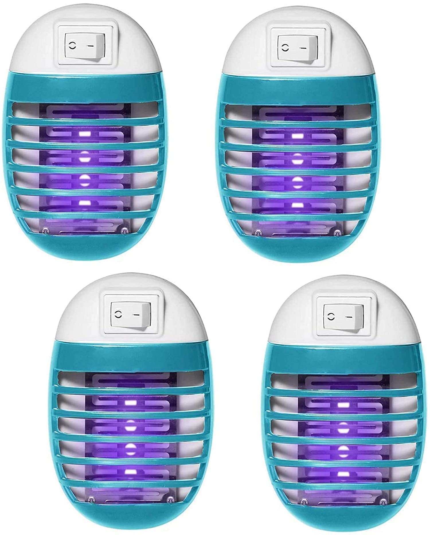 HASTHIP Mosquito Killer Lamp for Indoor Use with 365nm UV Light and ABS Shell | 4pcs Plug and Play Set