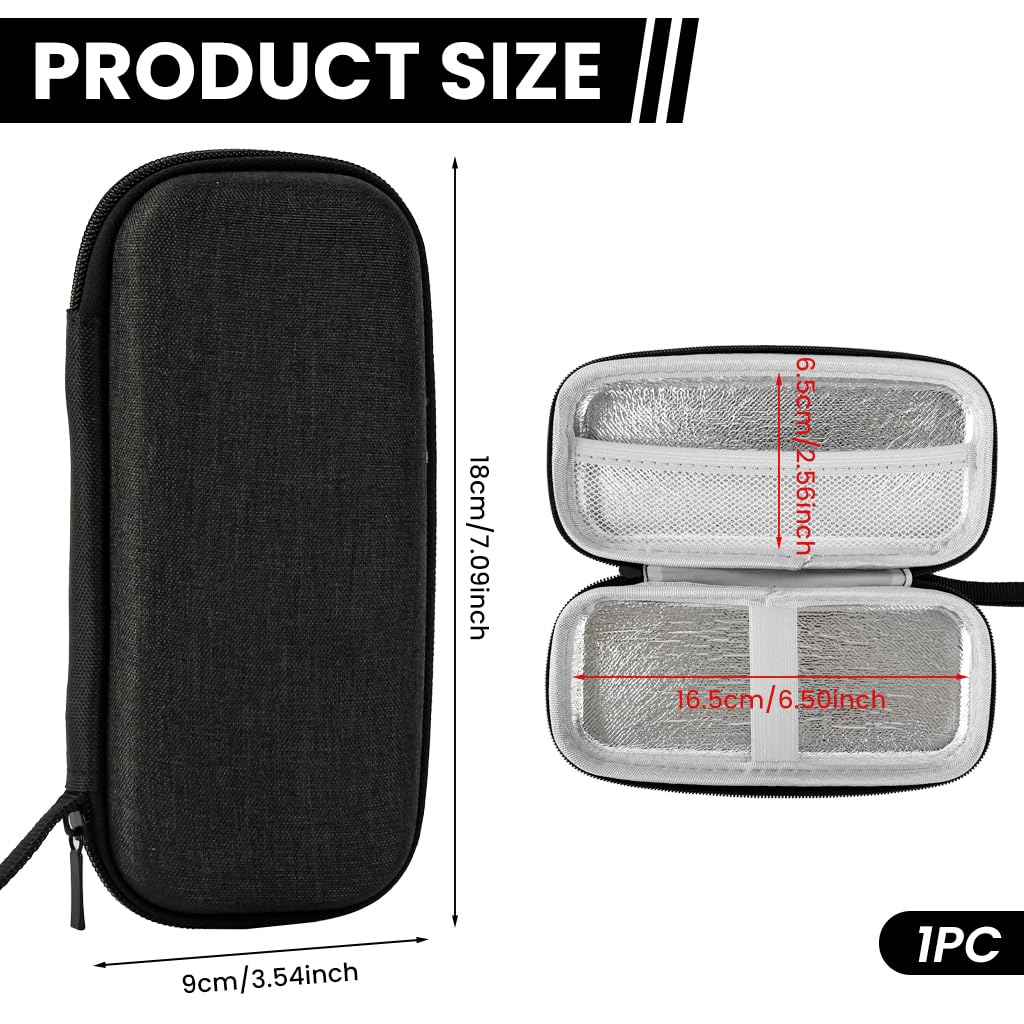 HANNEA Men's Razor Storage Case for Travel with Waterproof Liner and Elastic Band | EVA Hard Shell Pouch