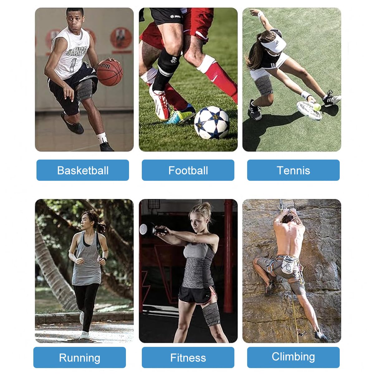 HANNEA Thigh Support Compression Bandage for Muscle Recovery with Hook and Loop Design