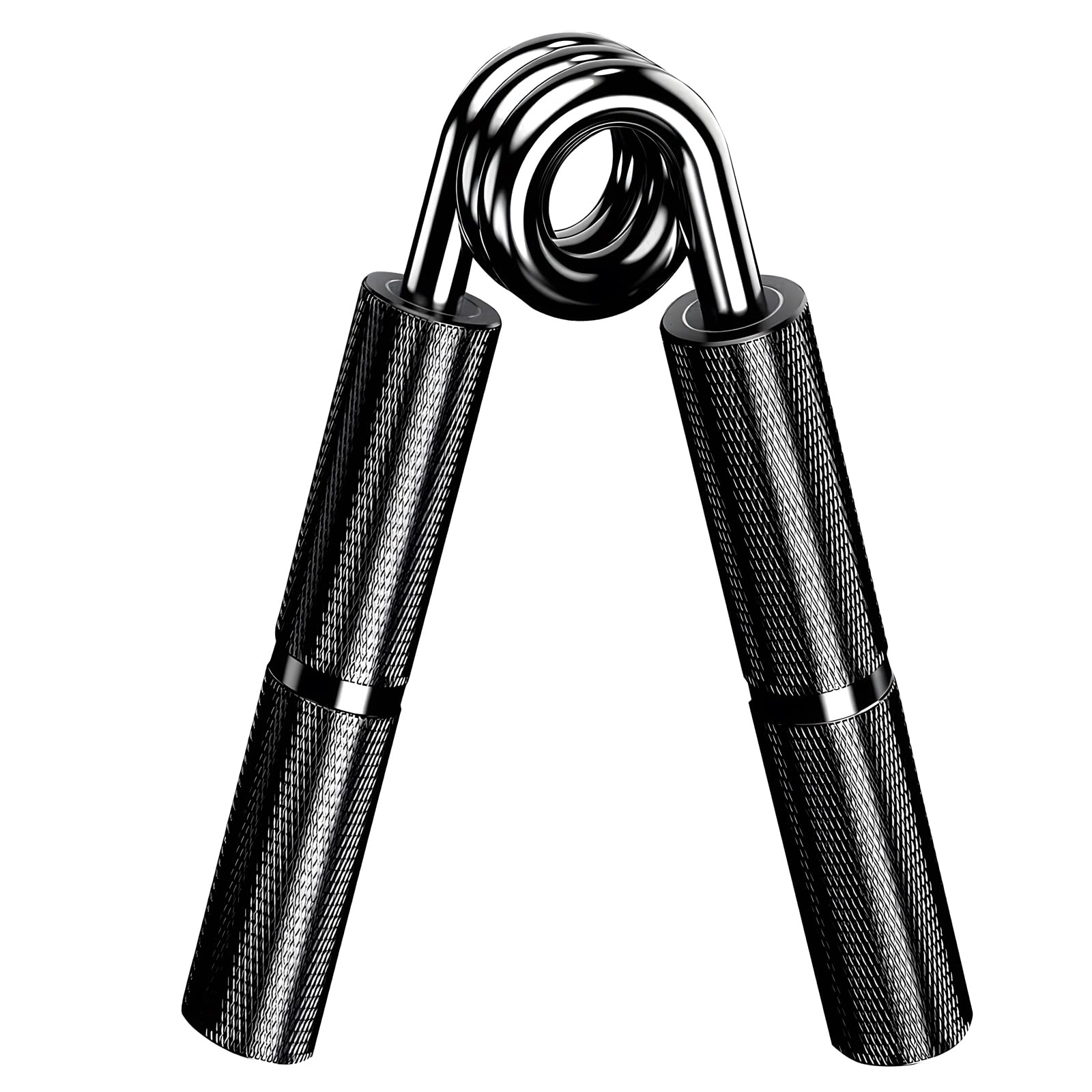 ZIBUYU Hand Grip Strengthener for Forearm Workout with 150 lb Resistance and Aluminum Handles | Compact Black Trainer for Home or Gym