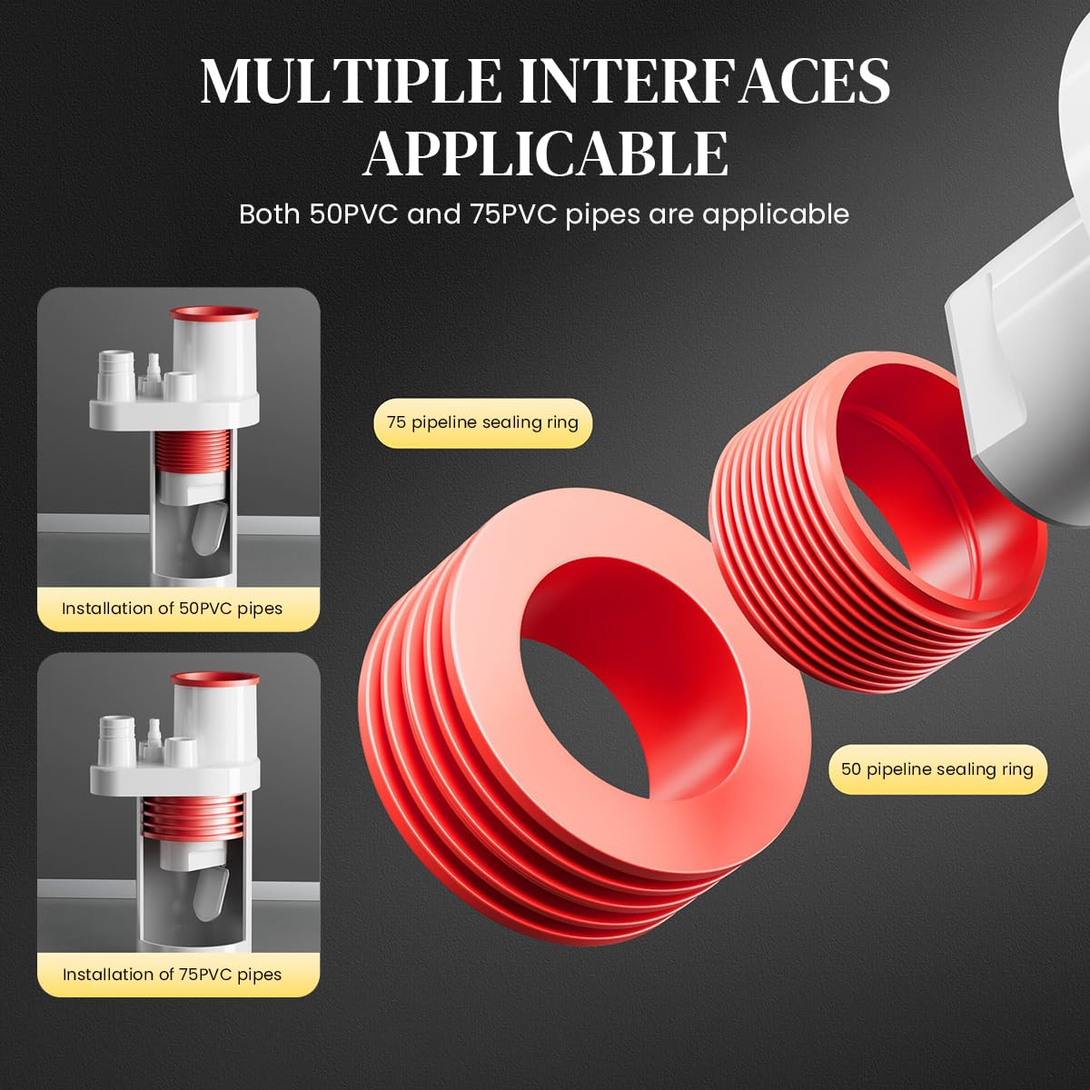 HASTHIP Drain Adapter for Sink Dishwasher and Laundry | 75mm Universal Fit with Anti-Backflow Valve and ABS Material