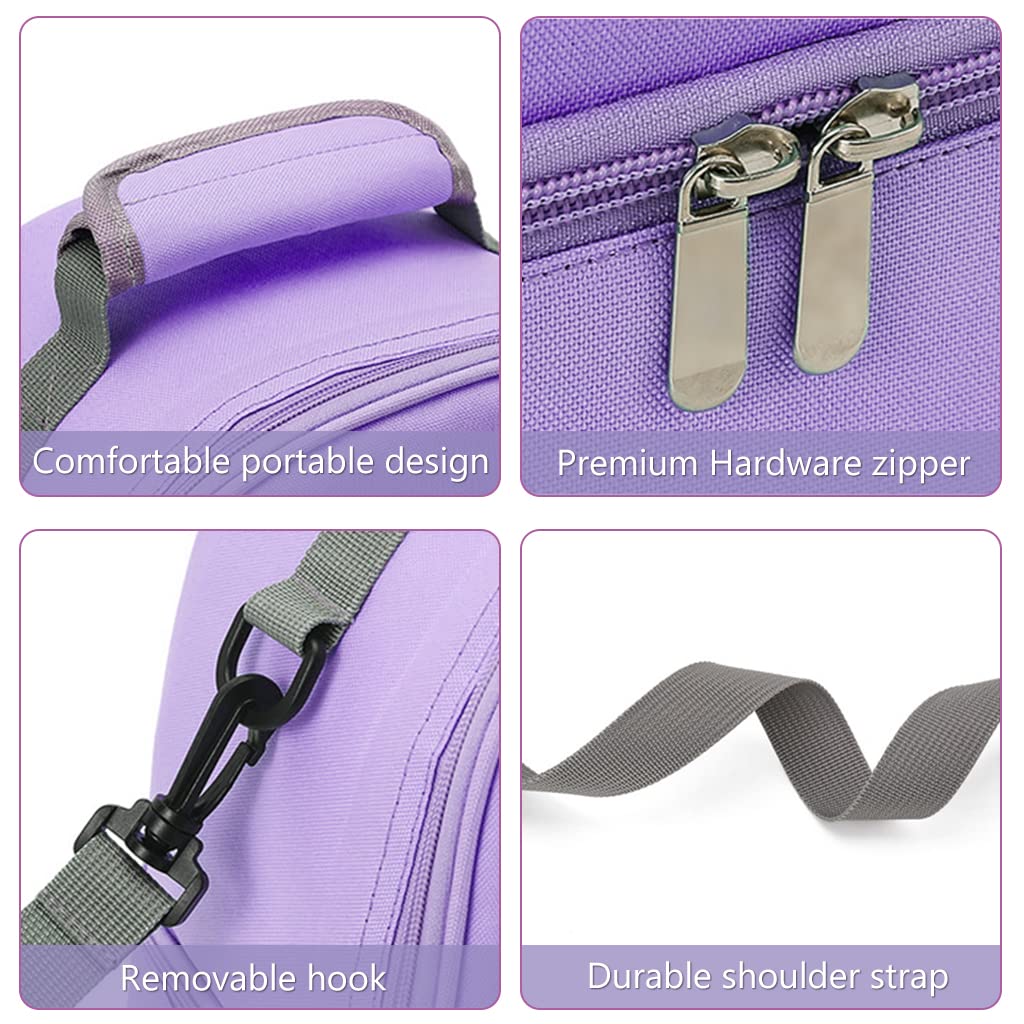 Zibuyu Breastmilk Storage Bag for Travel with Double Layer Insulation and Ice Pack | 3 PCS Purple