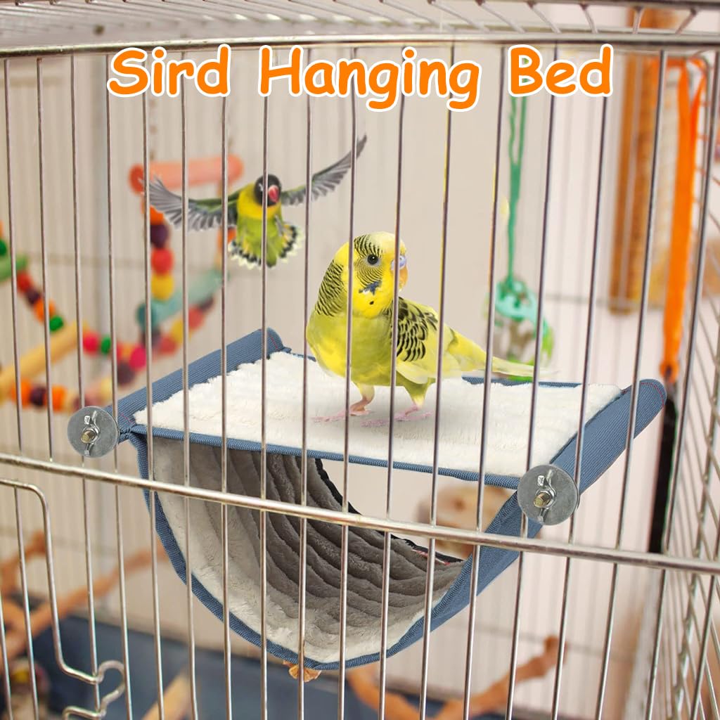 Qpets® Bird Nest for Cage, Hanging Bird Nest Warm Bird Hammock, Cage Bird Nest Small Pet Bed for Parakeet Budgies Cockatiels Lovebird Cockatoo Finch Hamster Chinchilla Guinea Pig