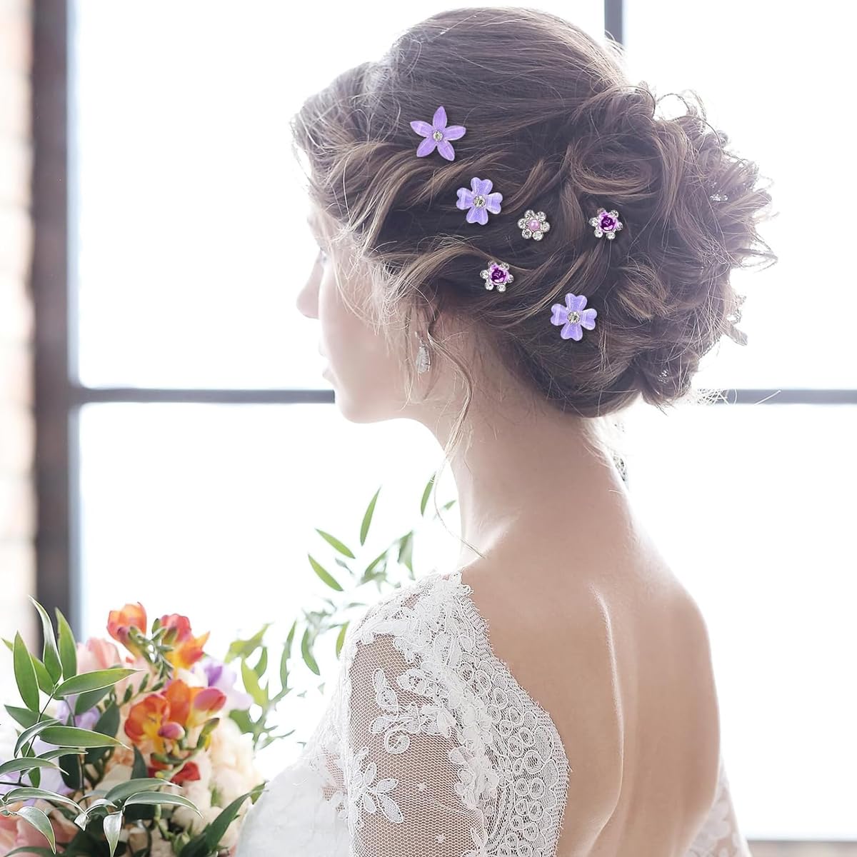 MAYCREATE Small Hair Clips for Weddings with Secure U Pin Design and Rhinestone Pearls | 20Pcs Bridal Accessories