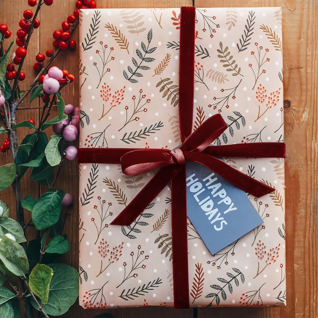 HASTHIP Red Velvet Ribbon Roll for Gift Wrapping and DIY Crafts featuring 10 Yards Length | 1.5 cm Wide Flocking Decorative Ribbon in Vibrant Red