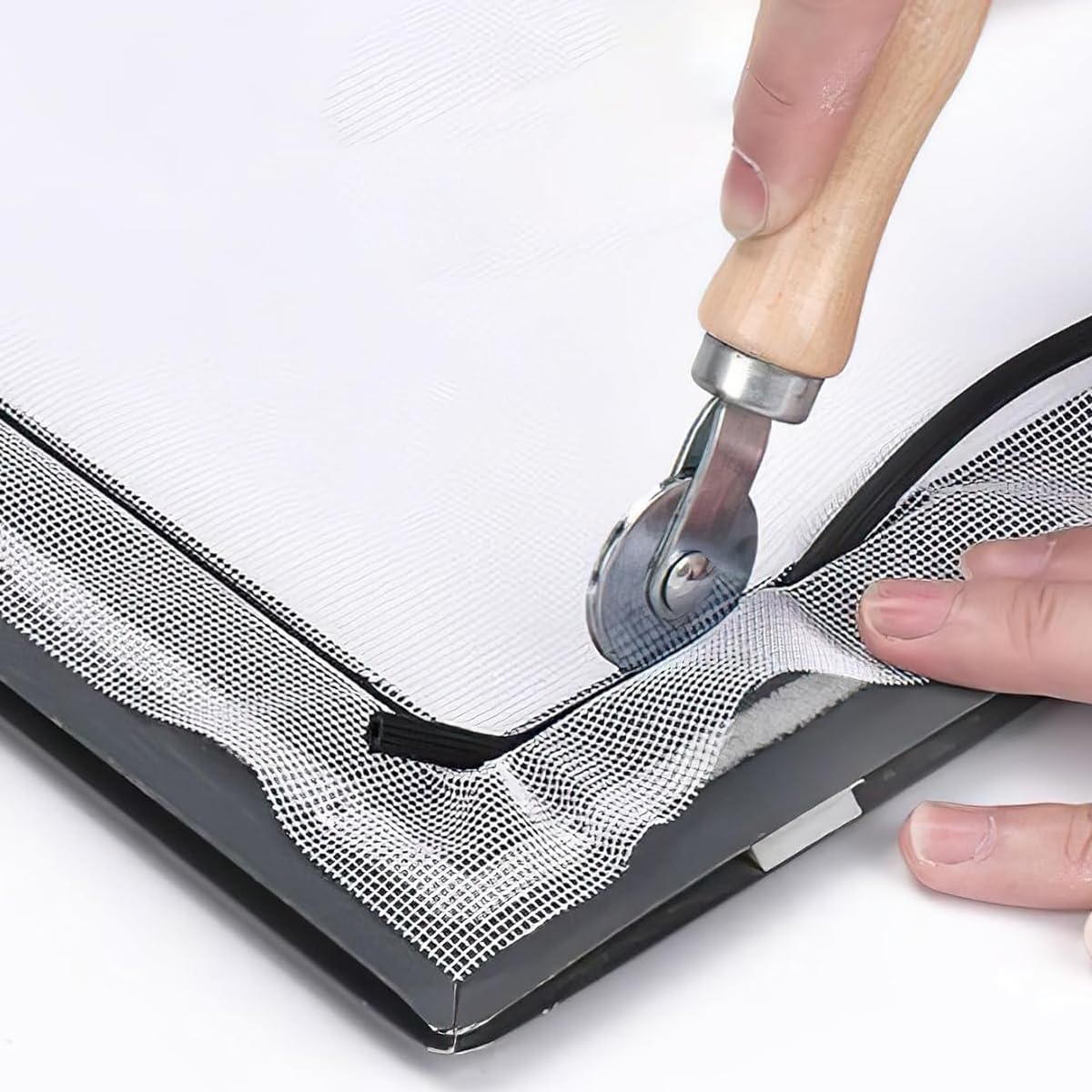 Serplex Screen Roller Tool for Window and Door Mesh Repair featuring Dual-Head Spline Roller and Steel Nylon Construction