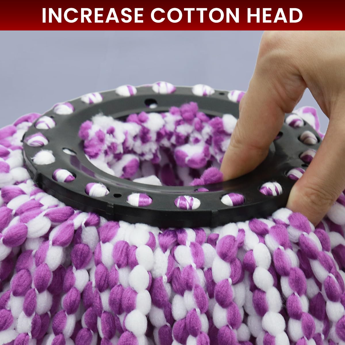 HASTHIP 360° Spin Floor Mop for Hardwood Tile & Laminate Floors with 14‑inch Head | Microfiber Wet and Dry Cleaning