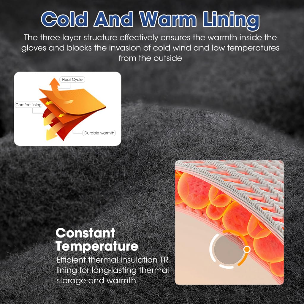 Gustave Winter Gloves for Women featuring Touch Screen Fingertips & Anti Slip Palm | 26 cm Length